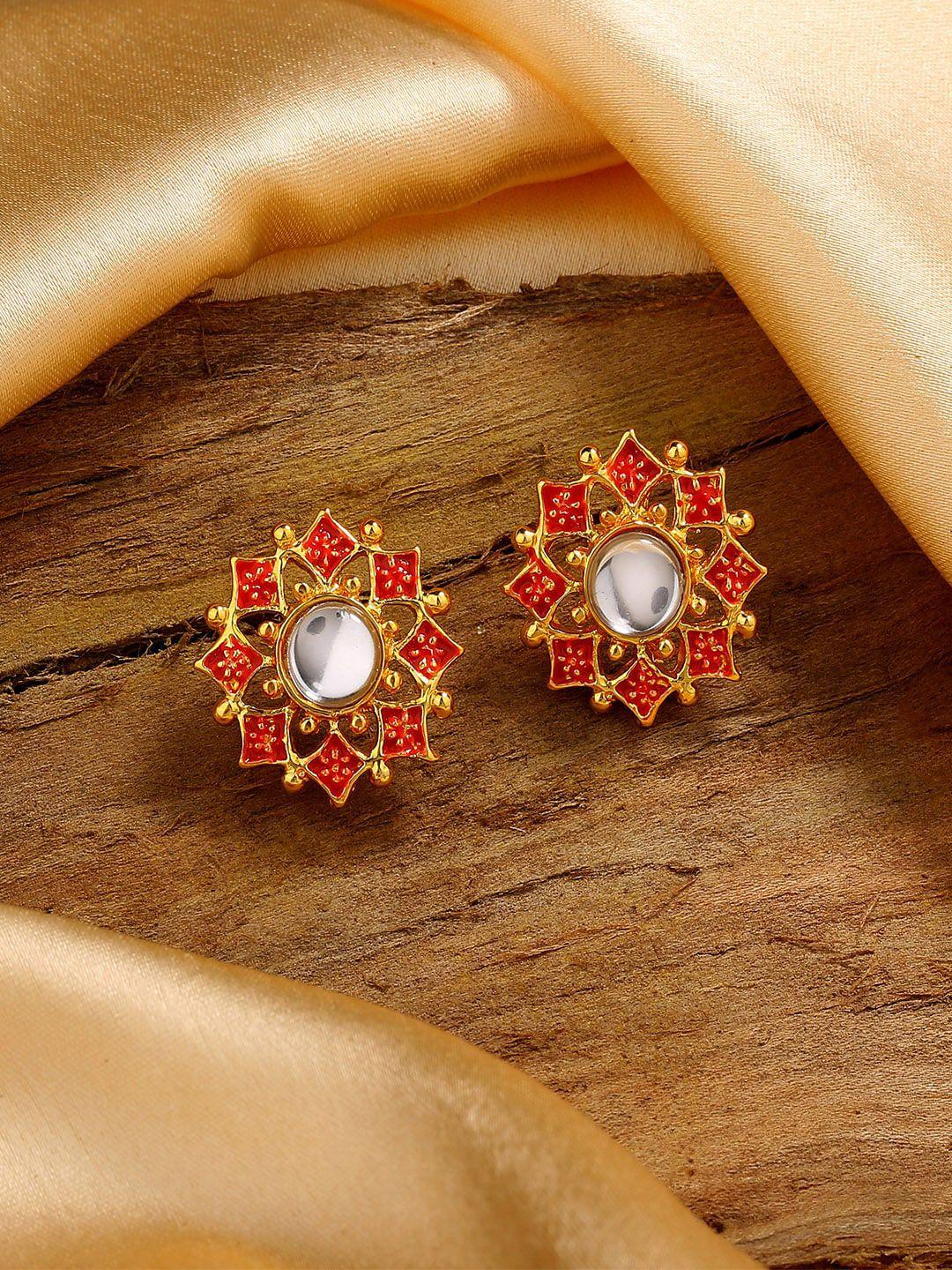estele gold-plated floral studs earrings