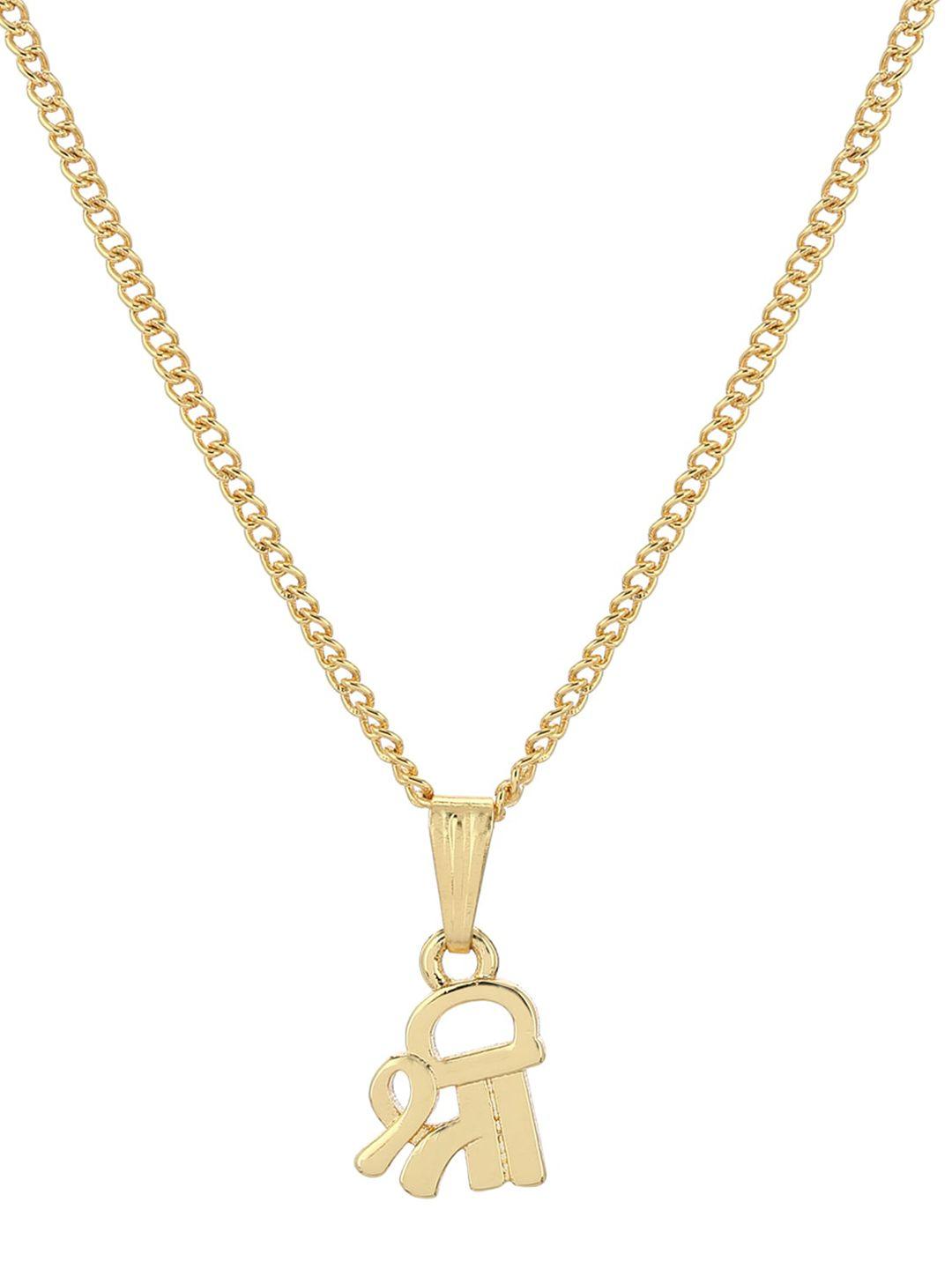 estele gold-plated handcrafted chain with shree-shaped pendant
