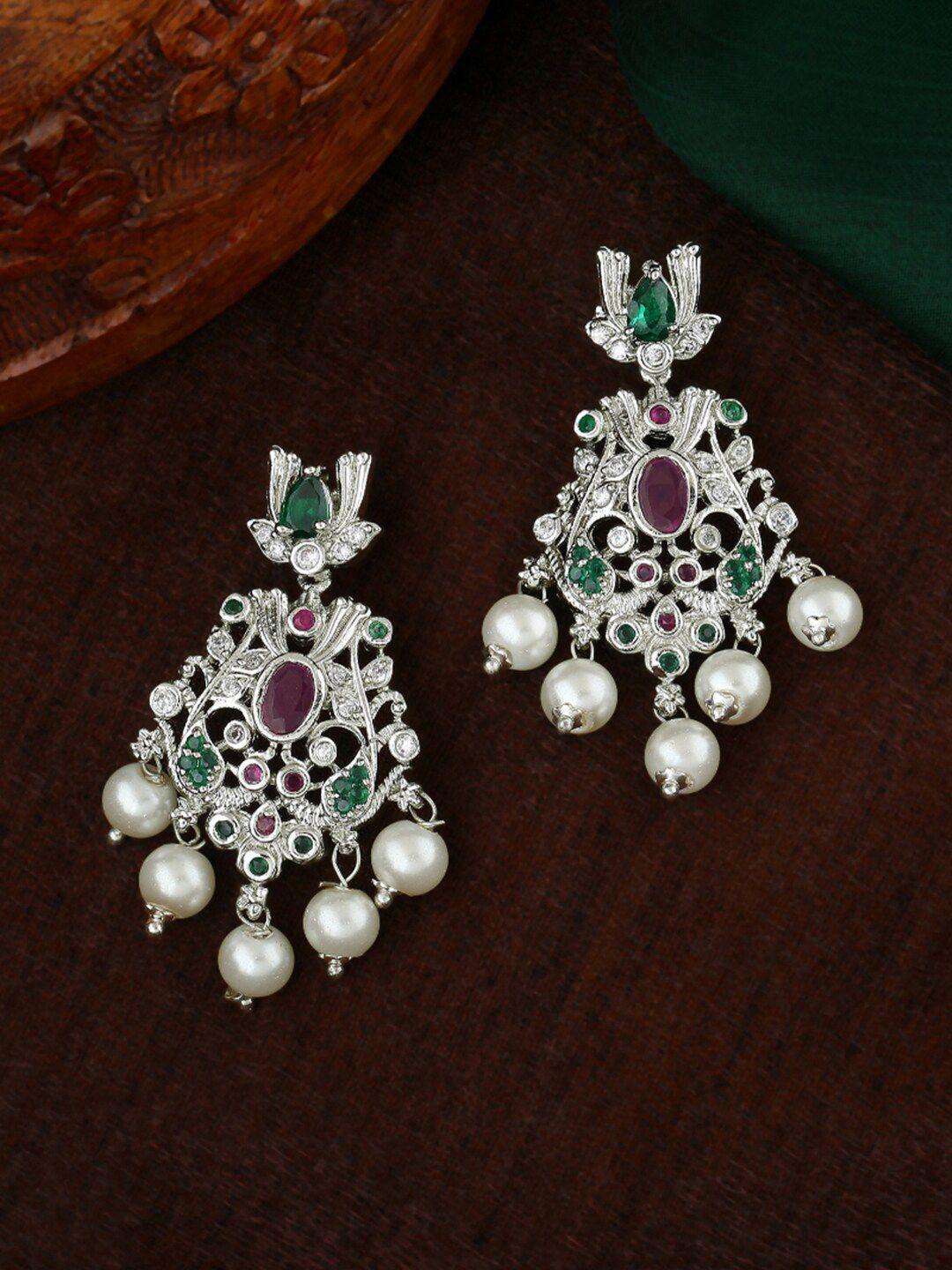 estele silver-plated classic drop earrings