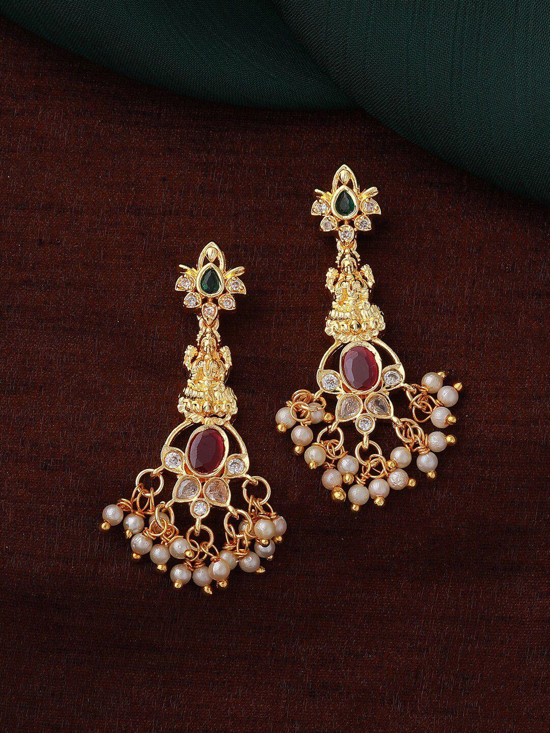 estele gold-plated classic drop earrings