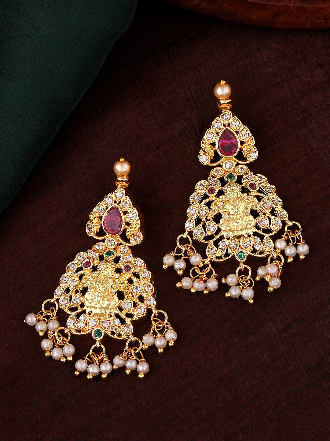 estele gold-plated classic drop earrings