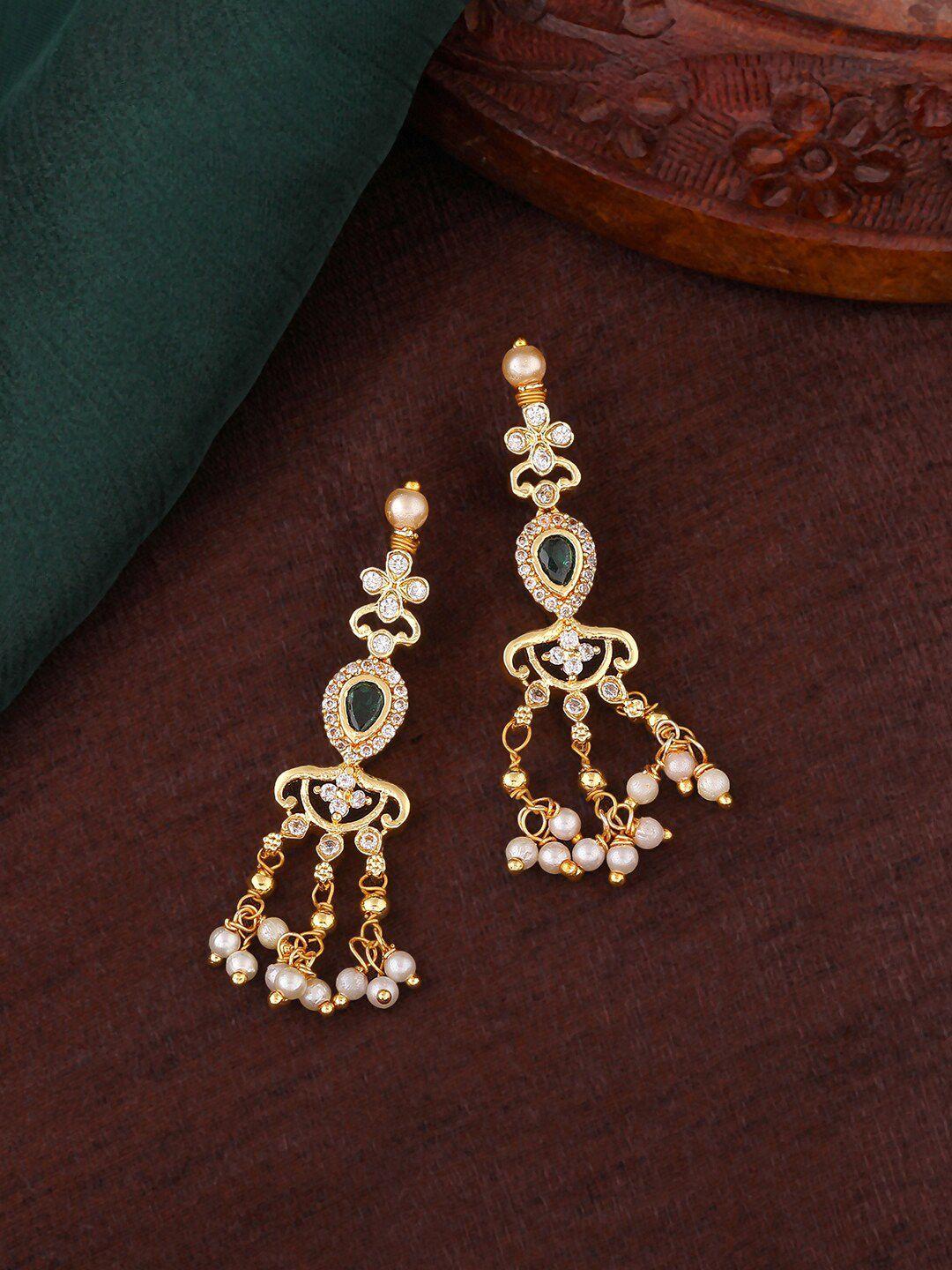 estele gold plated classic drop earrings
