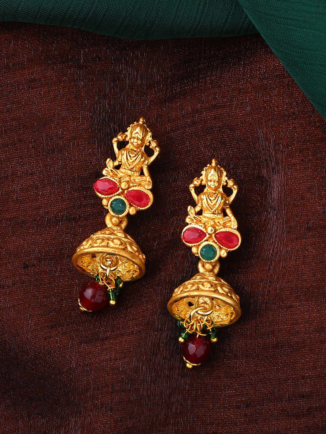 estele gold-plated classic jhumkas earrings