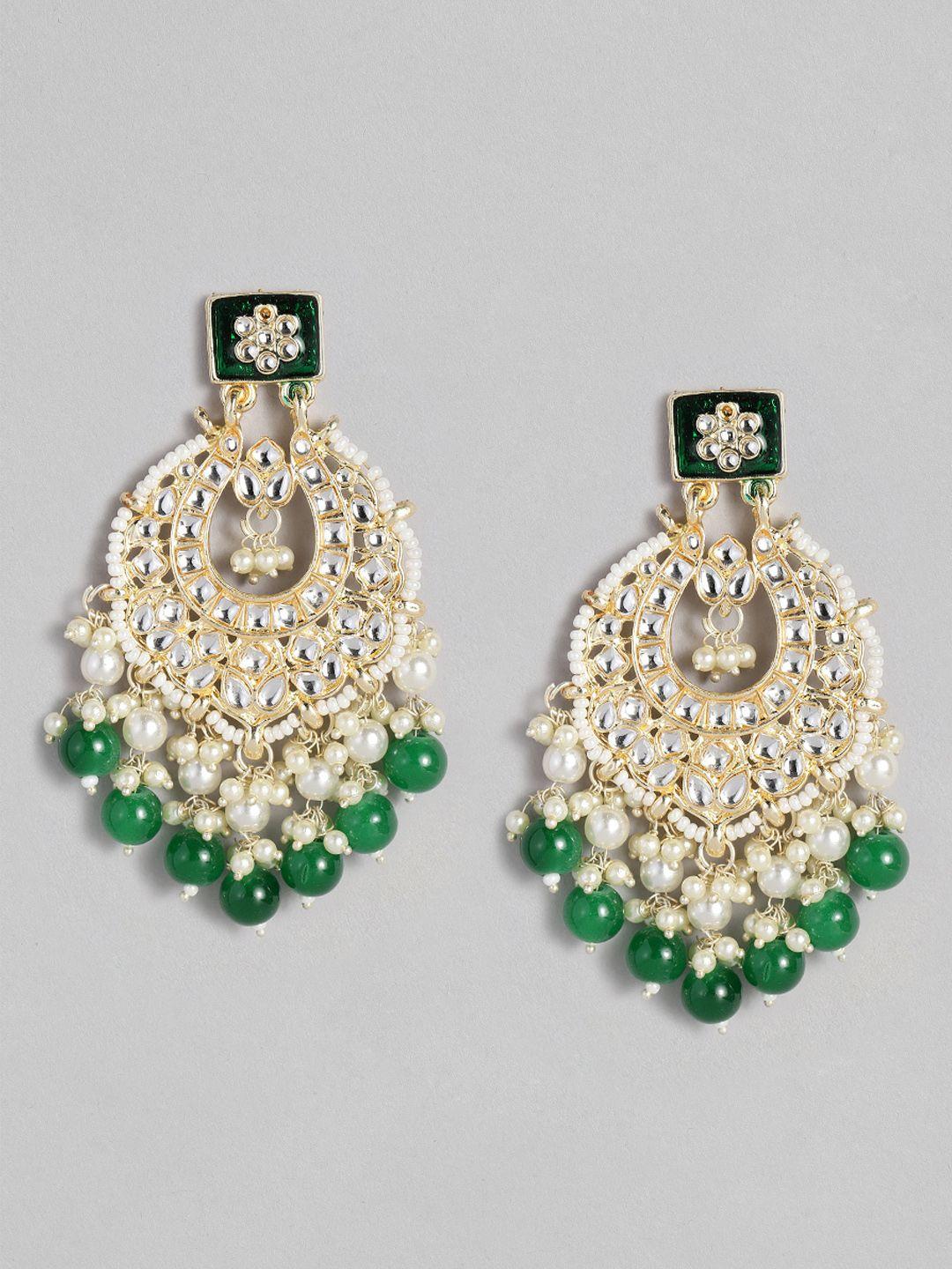 estele gold-plated crescent shaped chandbalis earrings