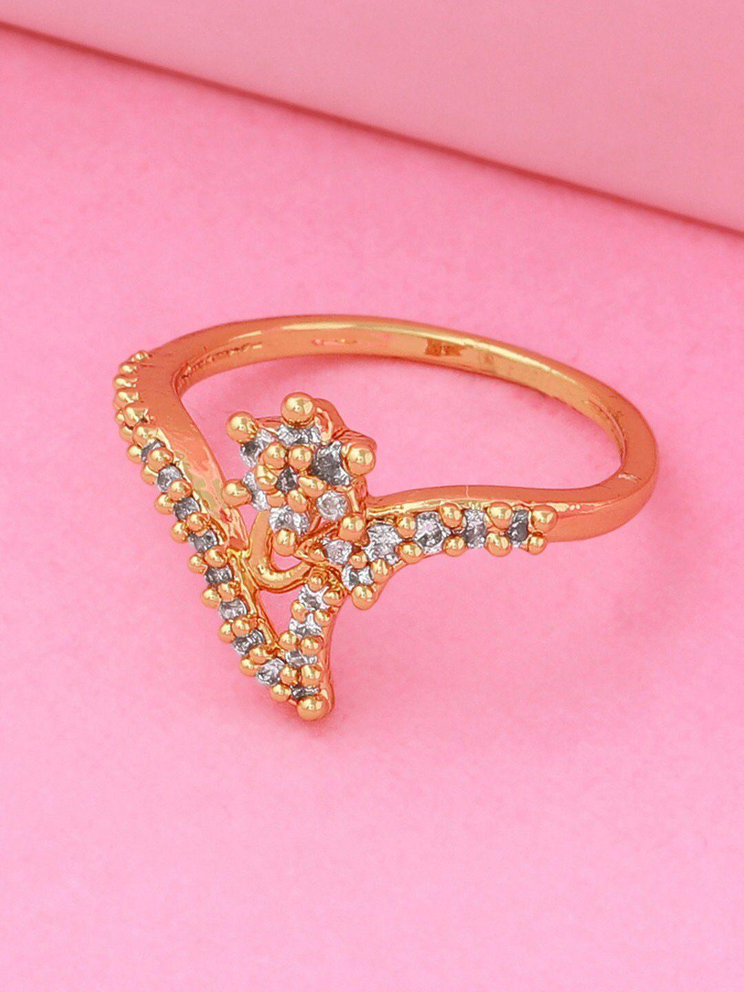 estele gold-plated cz finger ring