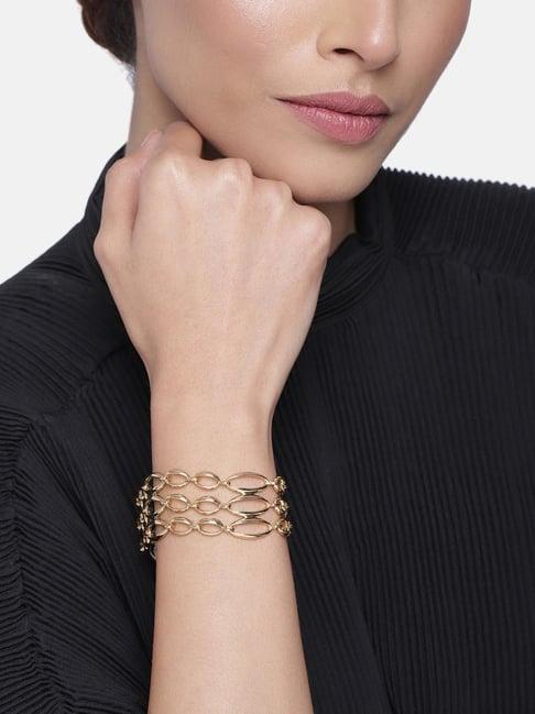 estele gold-plated multi bubble bracelet for women