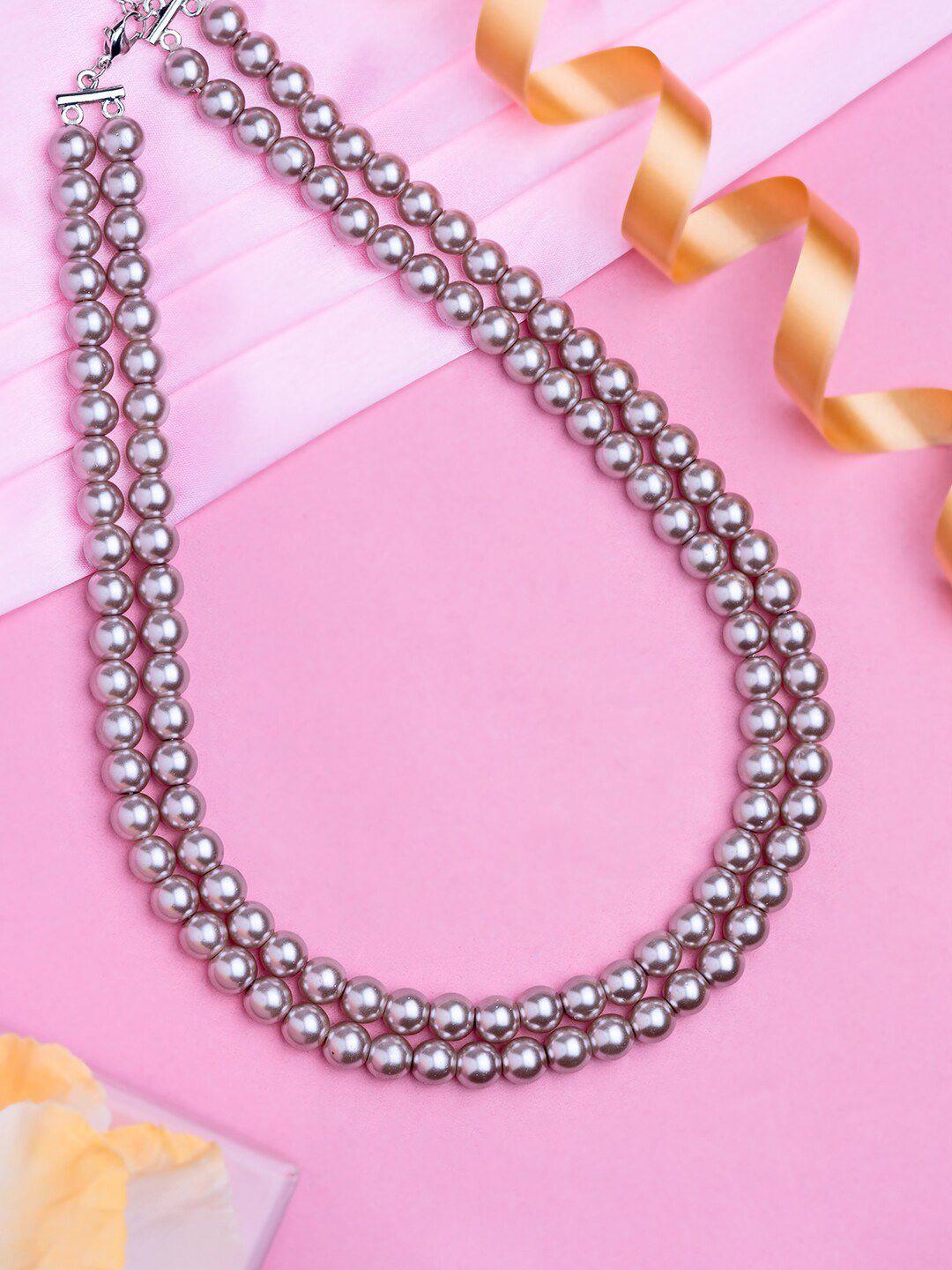 estele rhodium-plated layered necklace