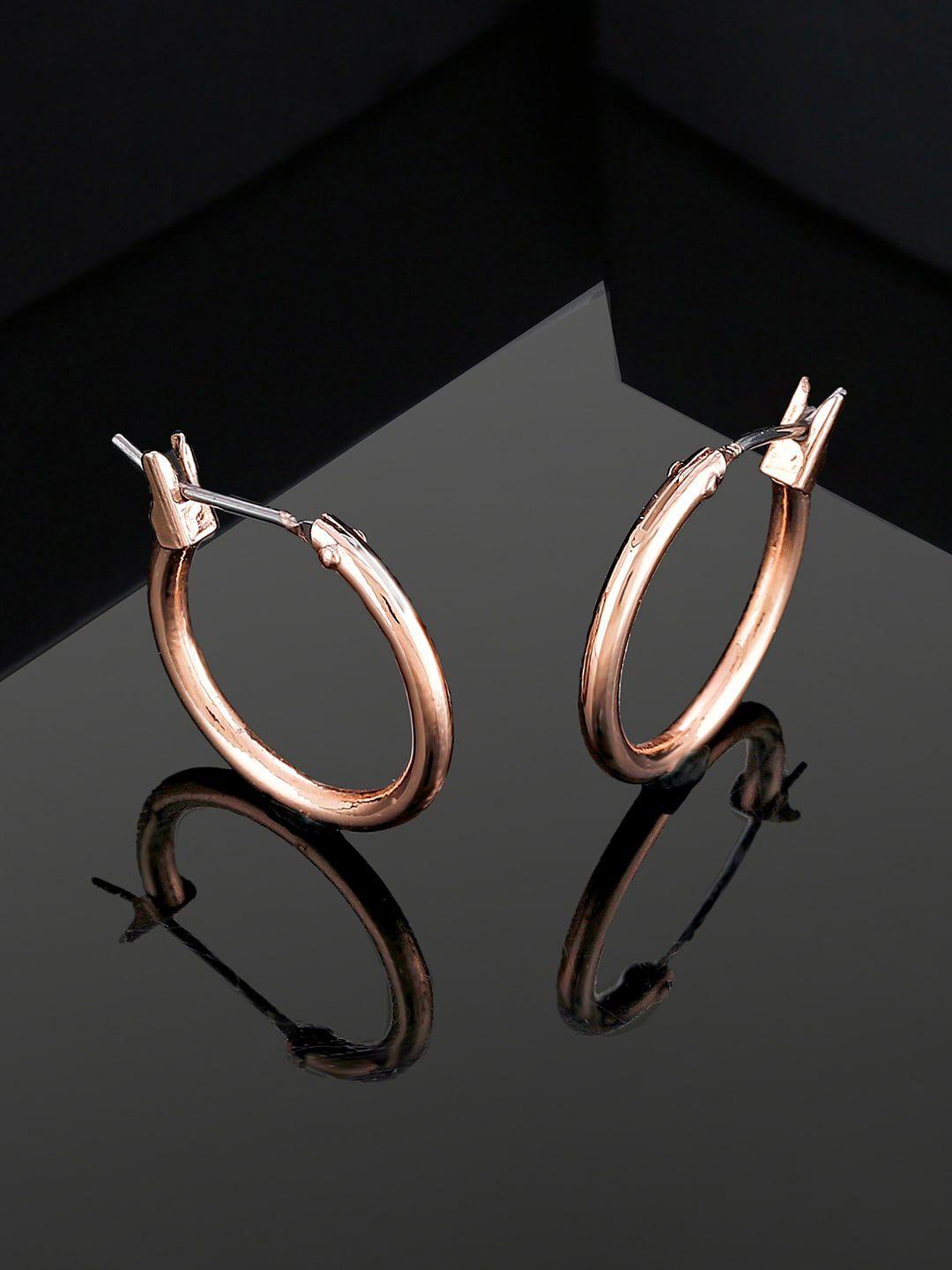 estele rose gold-plated circular hoop earrings