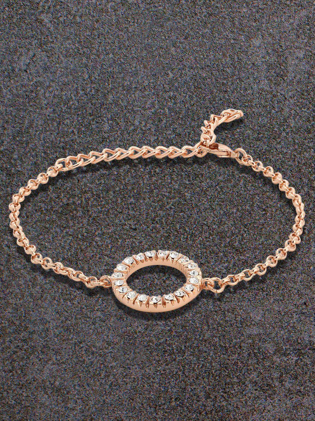 estele rose gold-plated cz wraparound bracelet