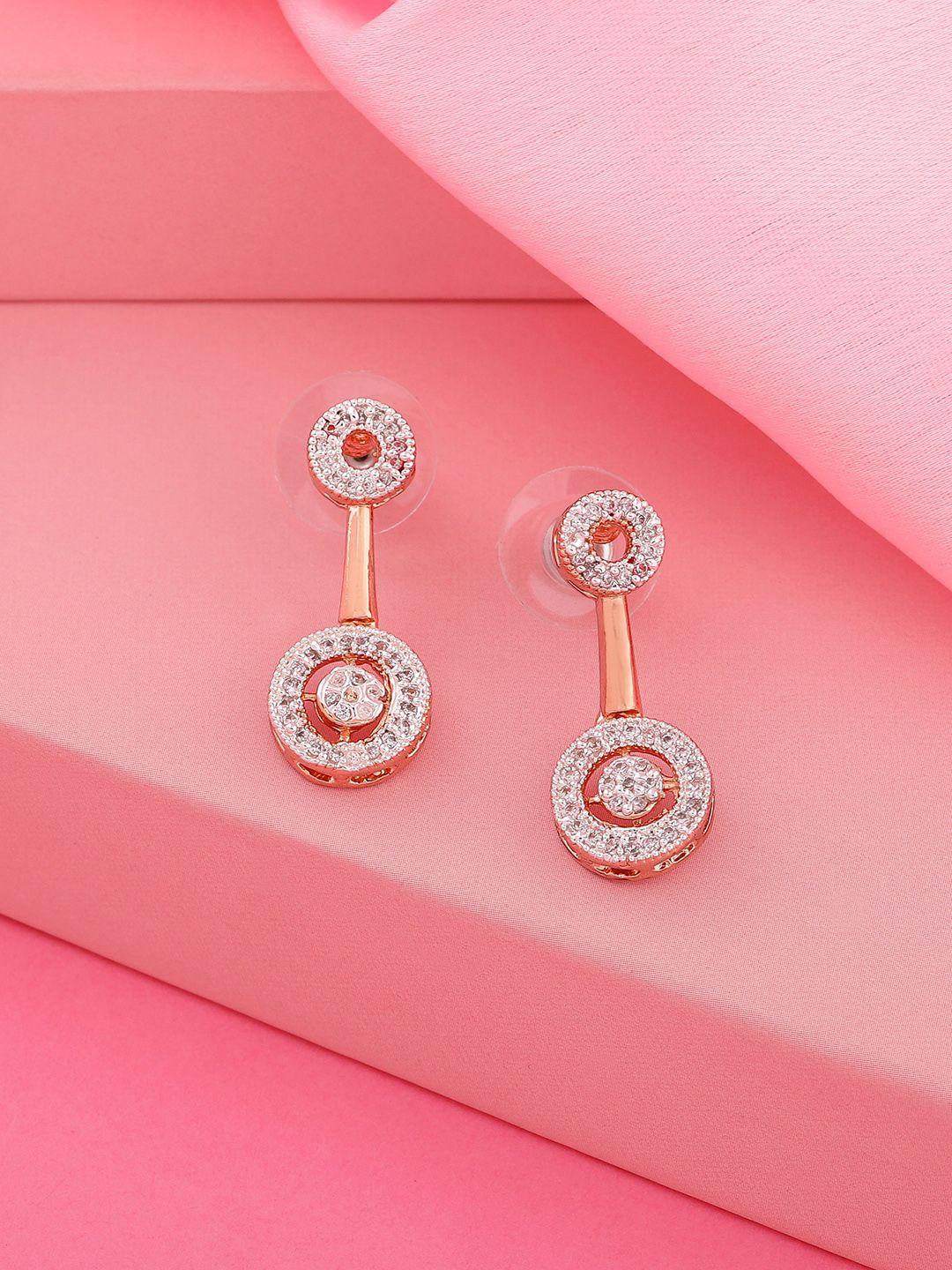 estele rose gold-plated geometric studs earrings