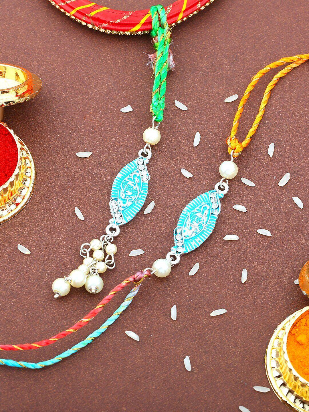 estele set of 2 bhaiya bhabhi thread rakhis