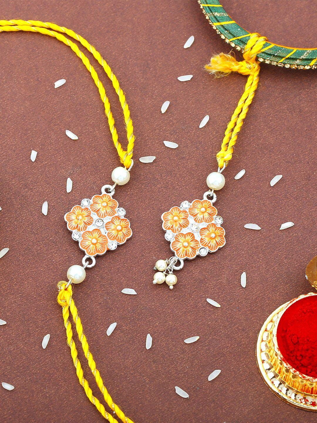 estele set of 2 charm detail rakhis