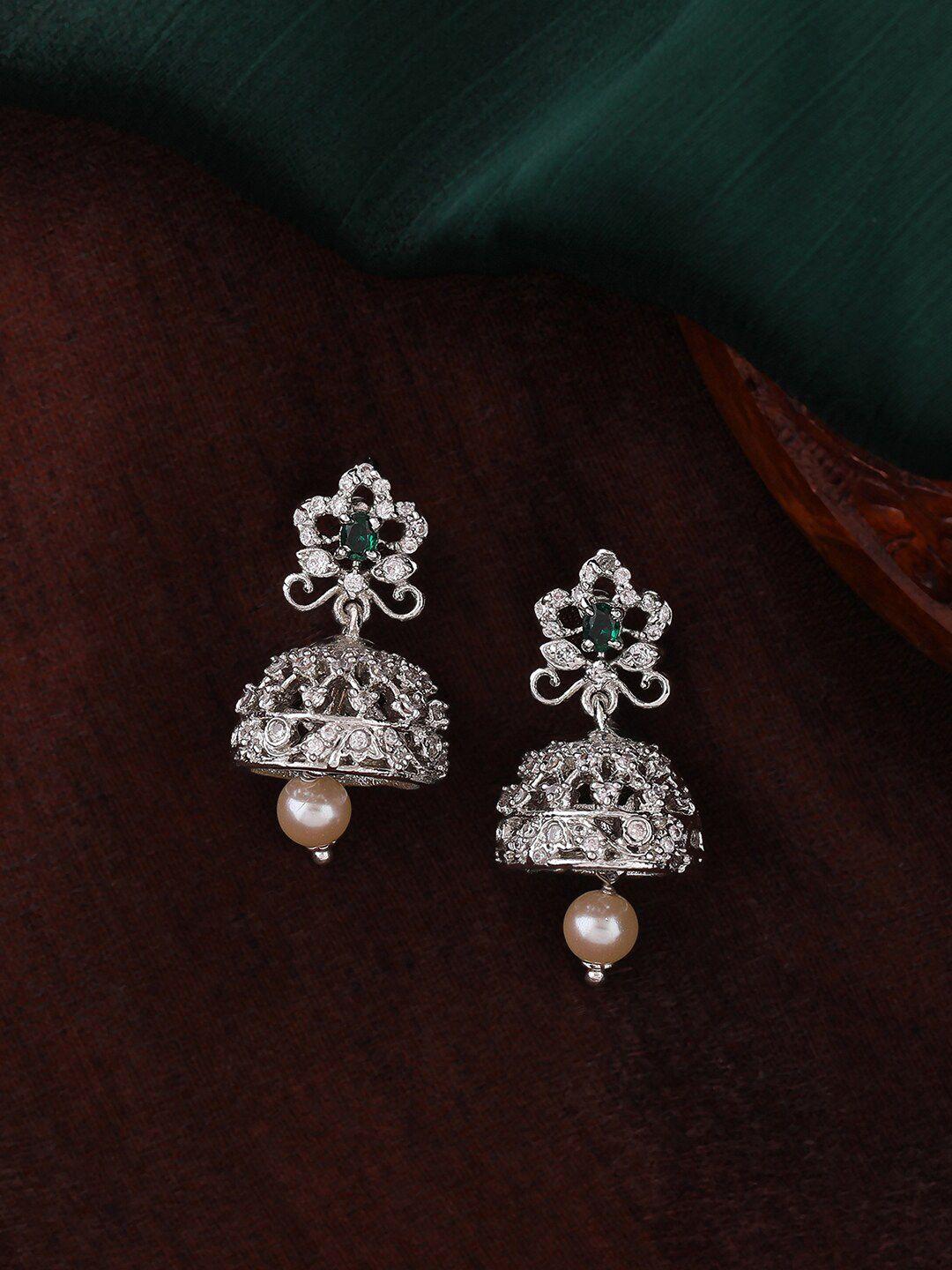estele silver-plated classic jhumkas earrings