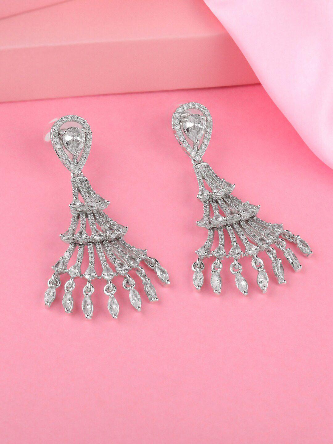 estele silver-plated spiked drop earrings