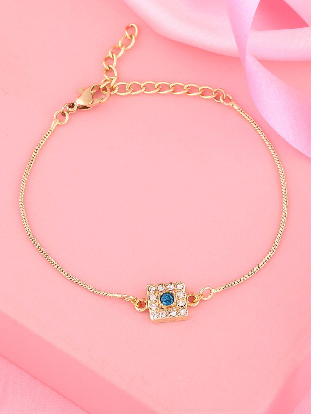 estele women crystals gold-plated link bracelet