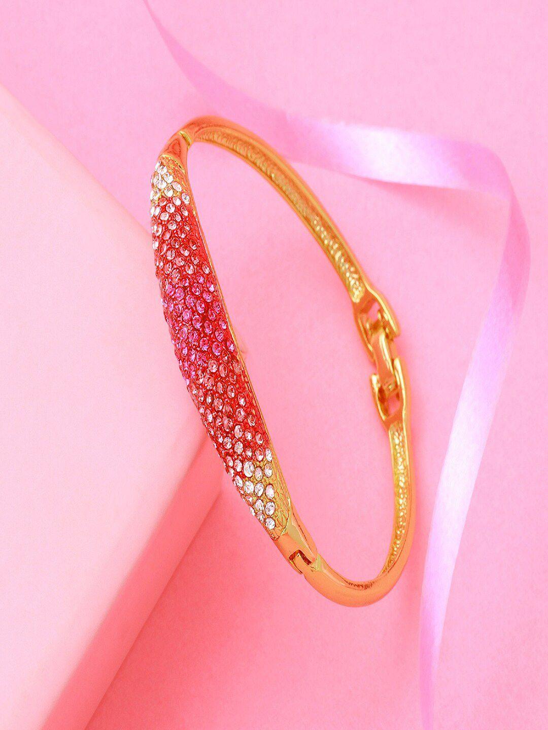 estele women gold-plated crystals wraparound bracelet
