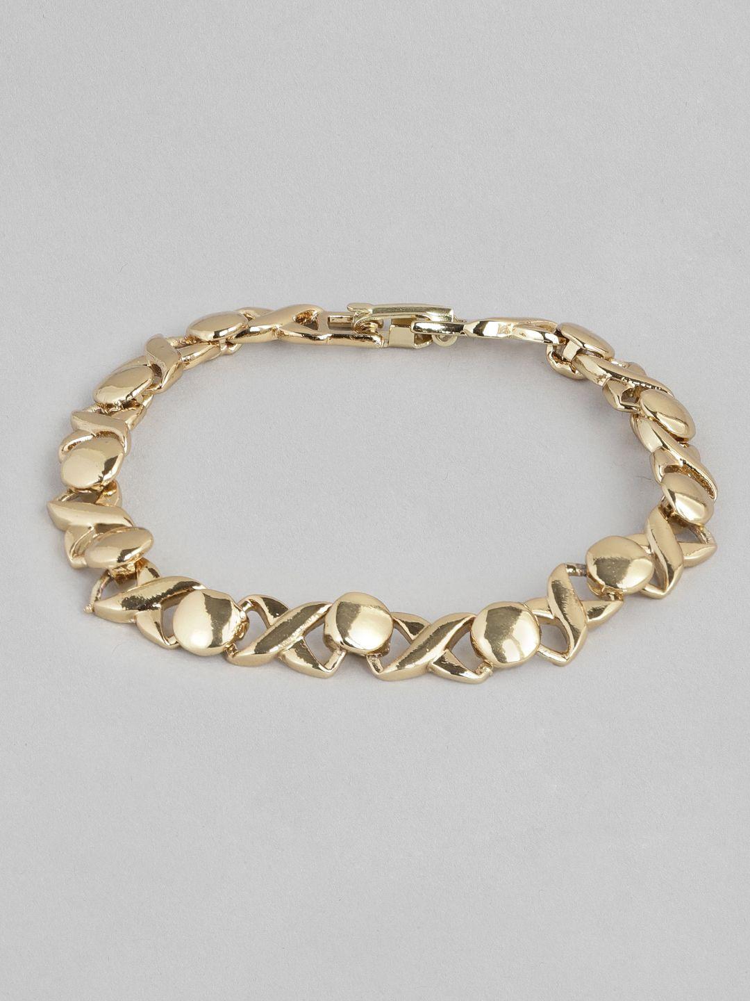 estele women gold-toned handcrafted gold-plated link bracelet