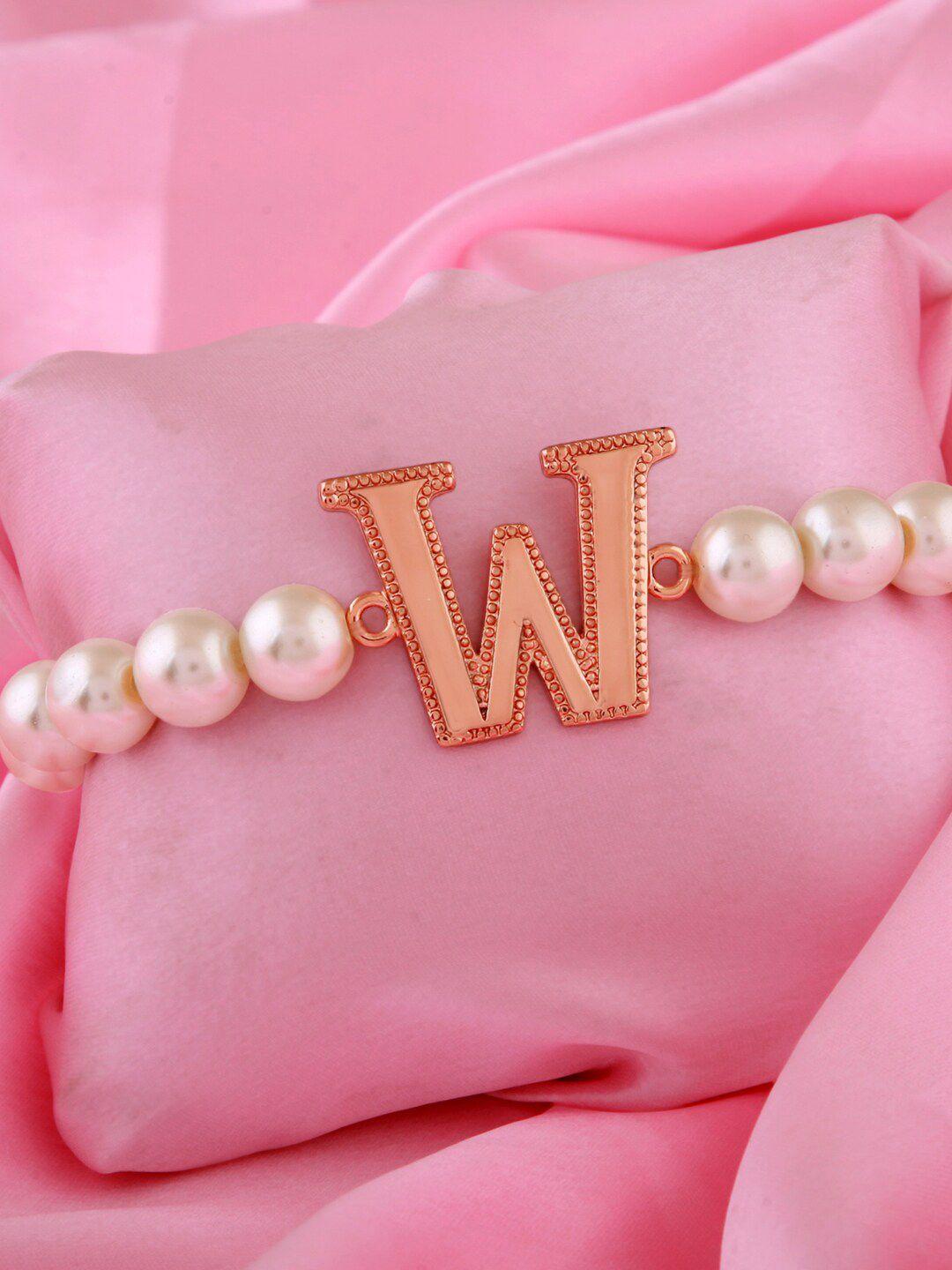 estele women rose gold-plated pearls bracelet