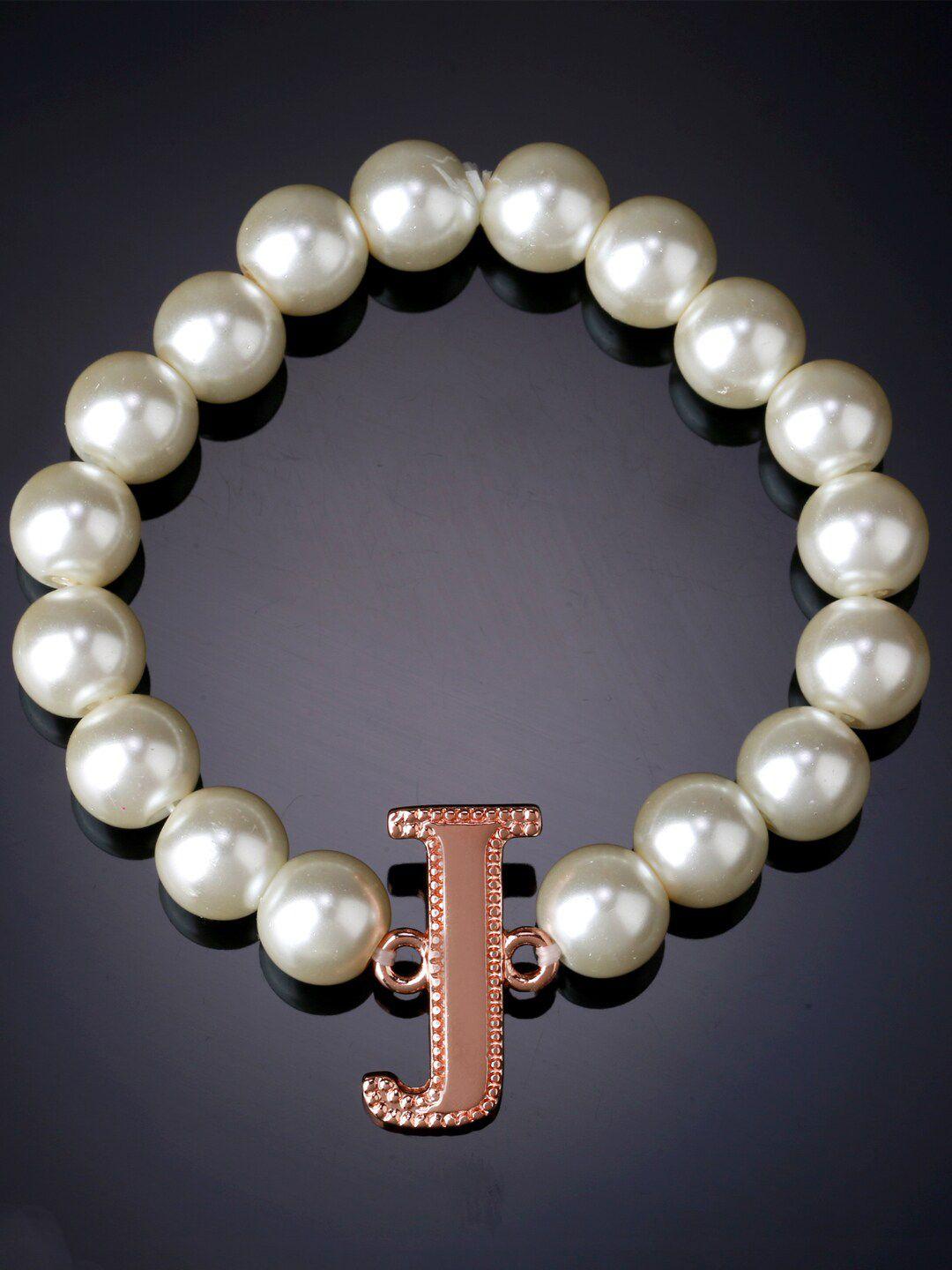 estele women rose gold-plated pearls bracelet