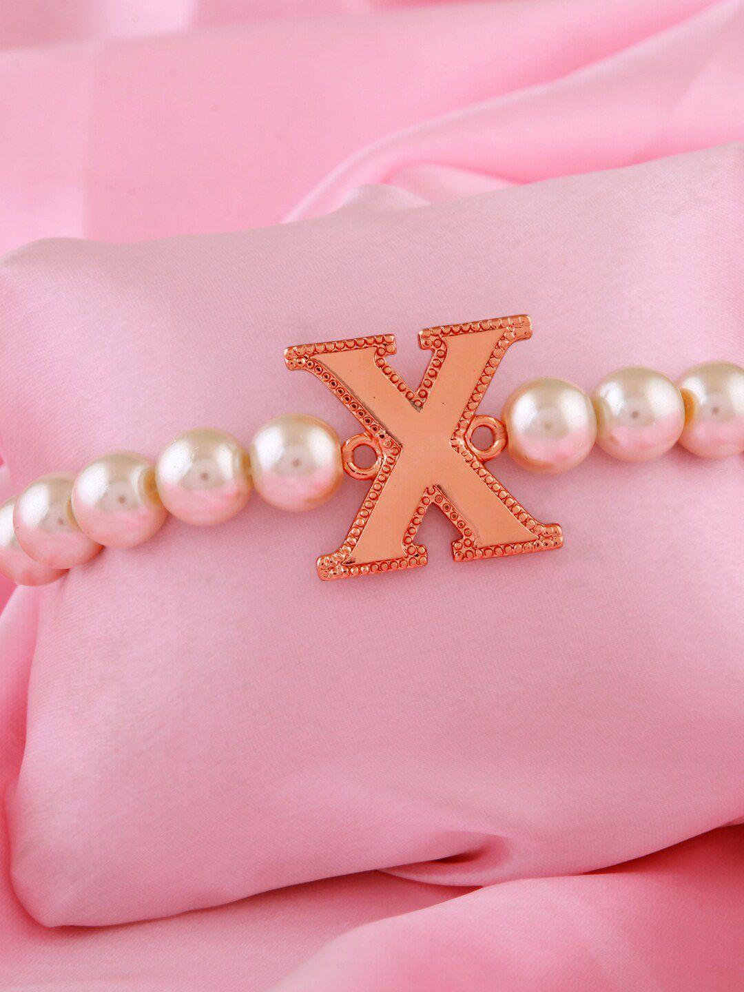 estele women rose gold-plated pearls bracelet