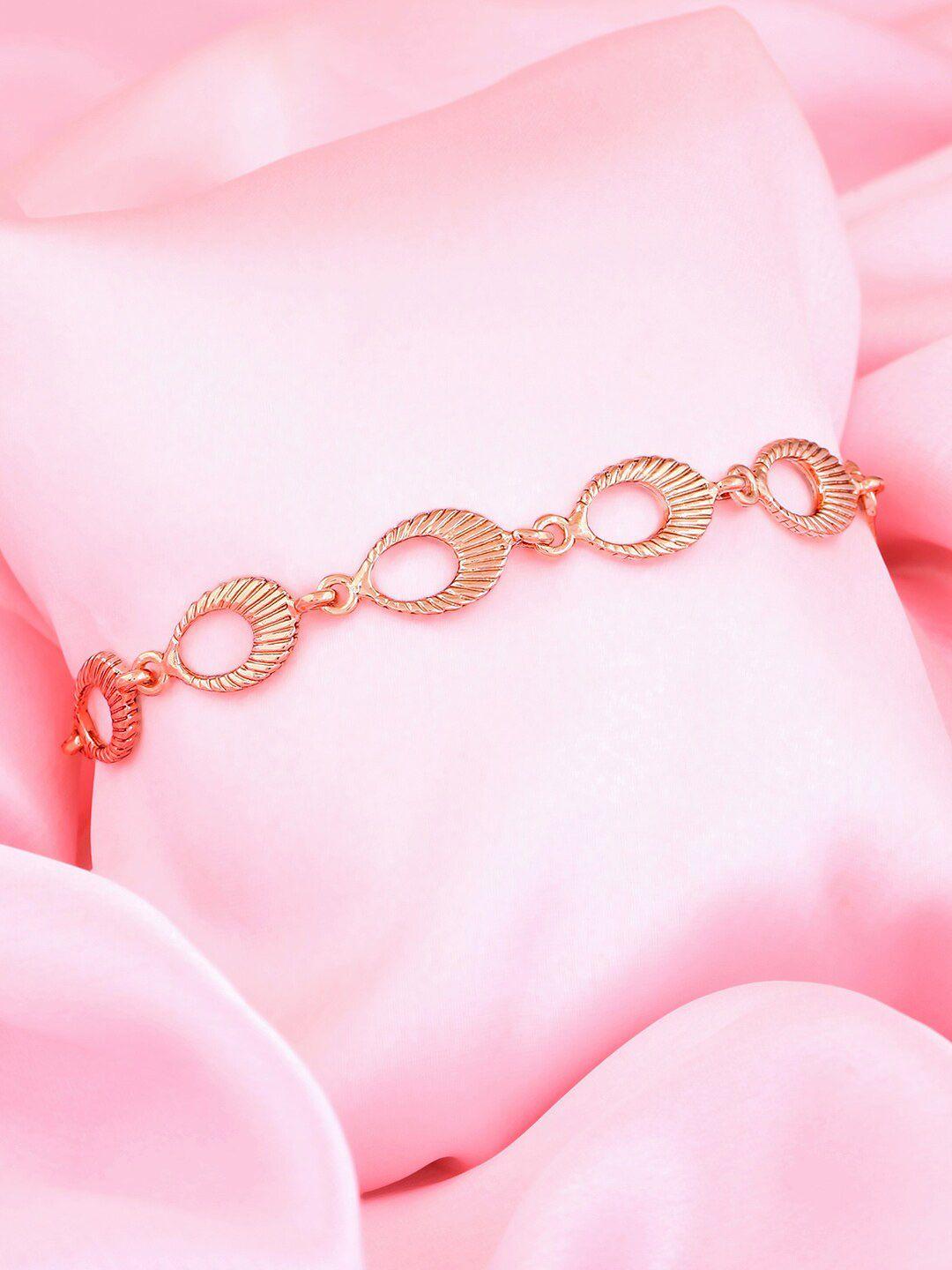 estele women rose gold rose gold-plated link bracelet
