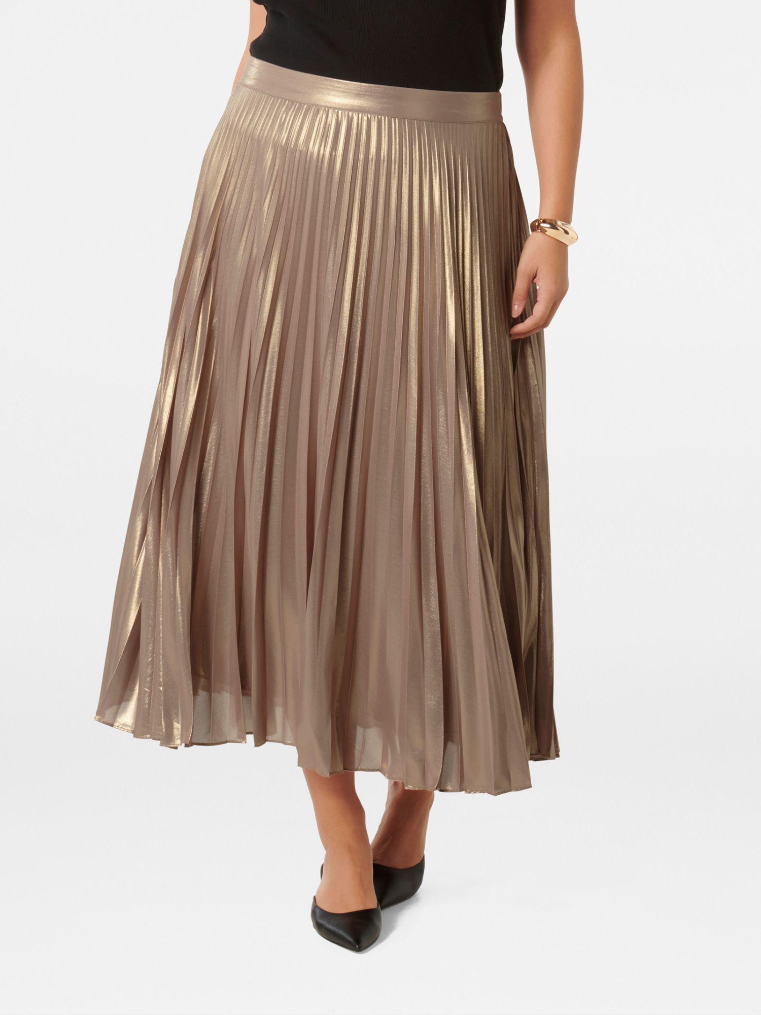 estella curve pleated midi skirt