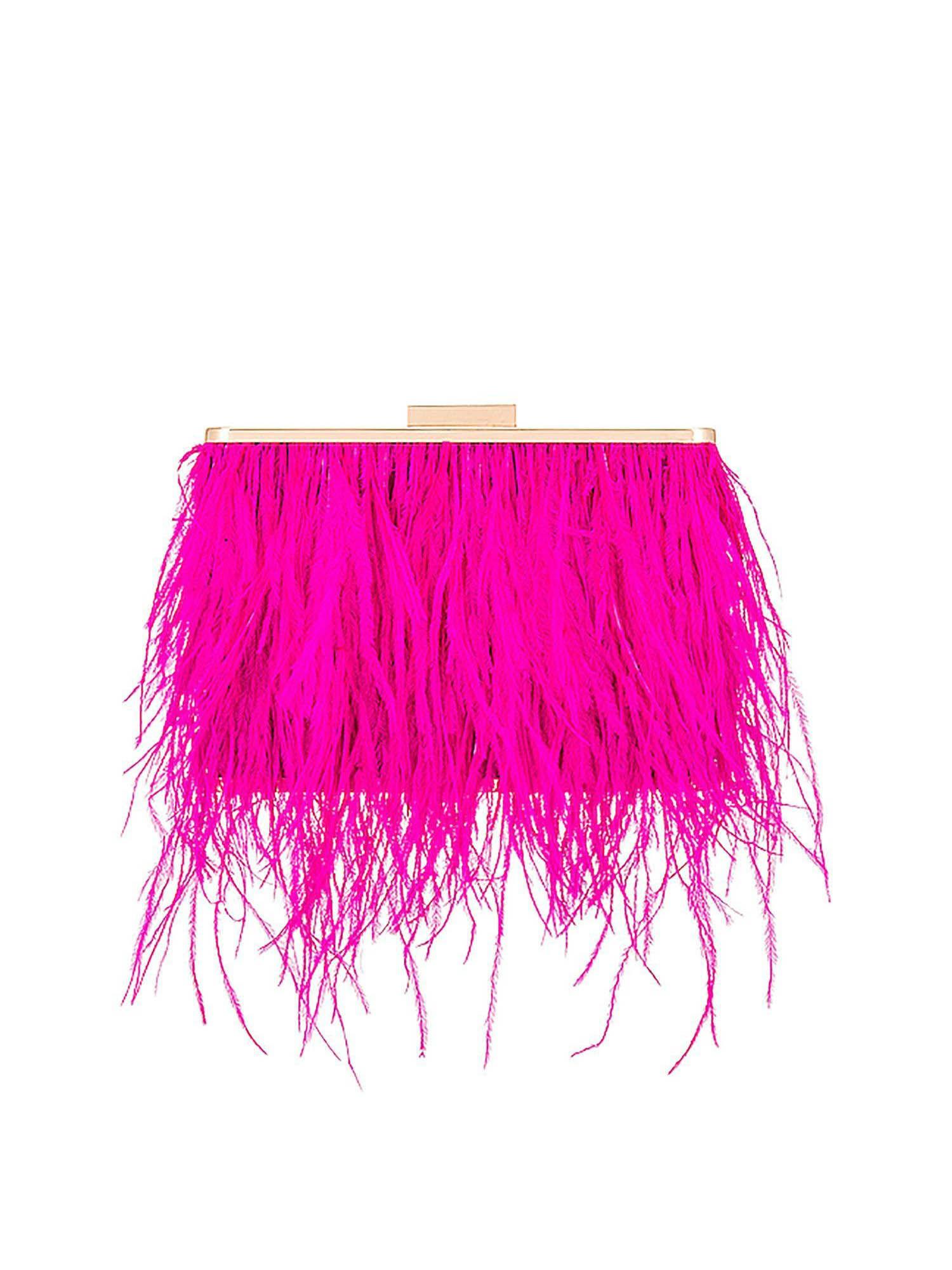 estelle feather clutch