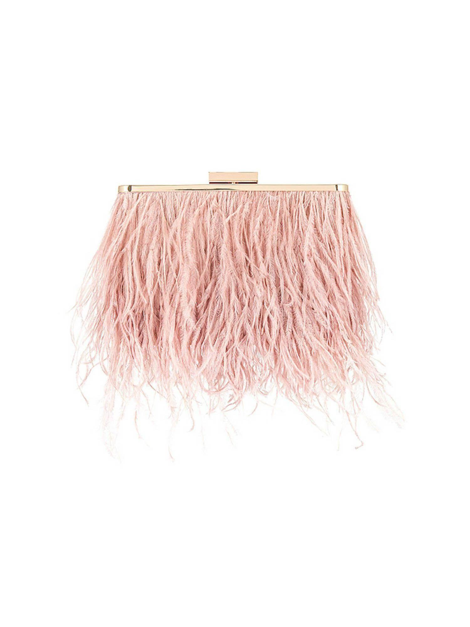 estelle feather clutch