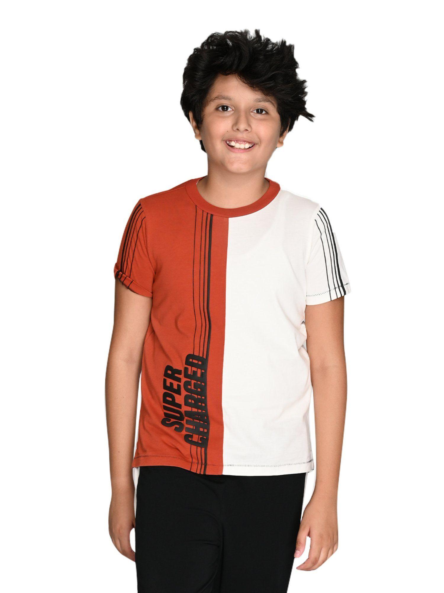 esy tee new print brown and white