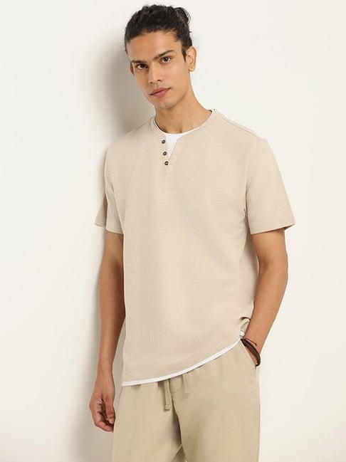 eta by westside beige henley t-shirt