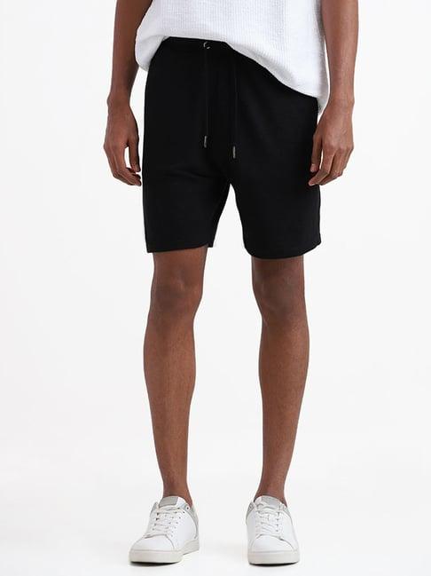 eta by westside black panda solid shorts