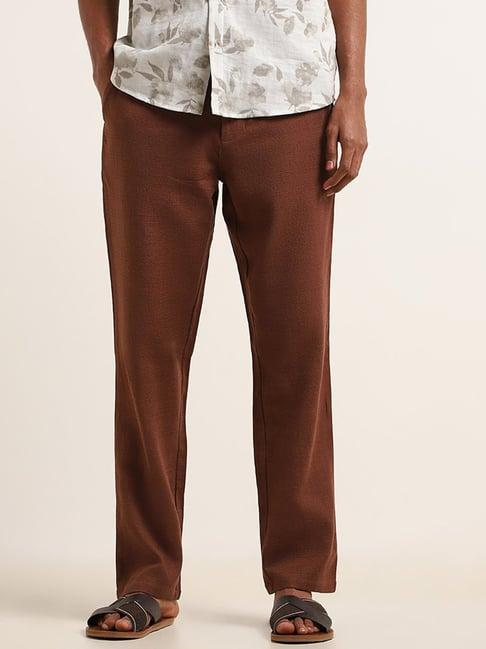 eta by westside brown relaxed-fit pants