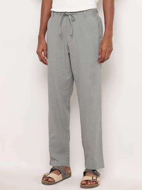 eta by westside dusty teal relaxed-fit mid-rise cotton blend chinos