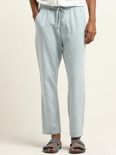 eta by westside light blue relaxed-fit mid-rise cotton chinos