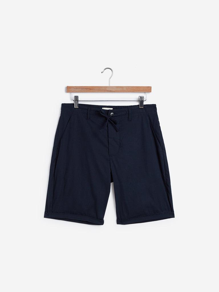 eta navy slim fit shorts