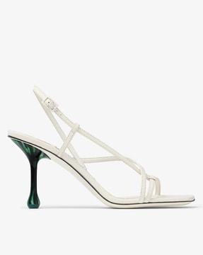 etana metallic leather sandals