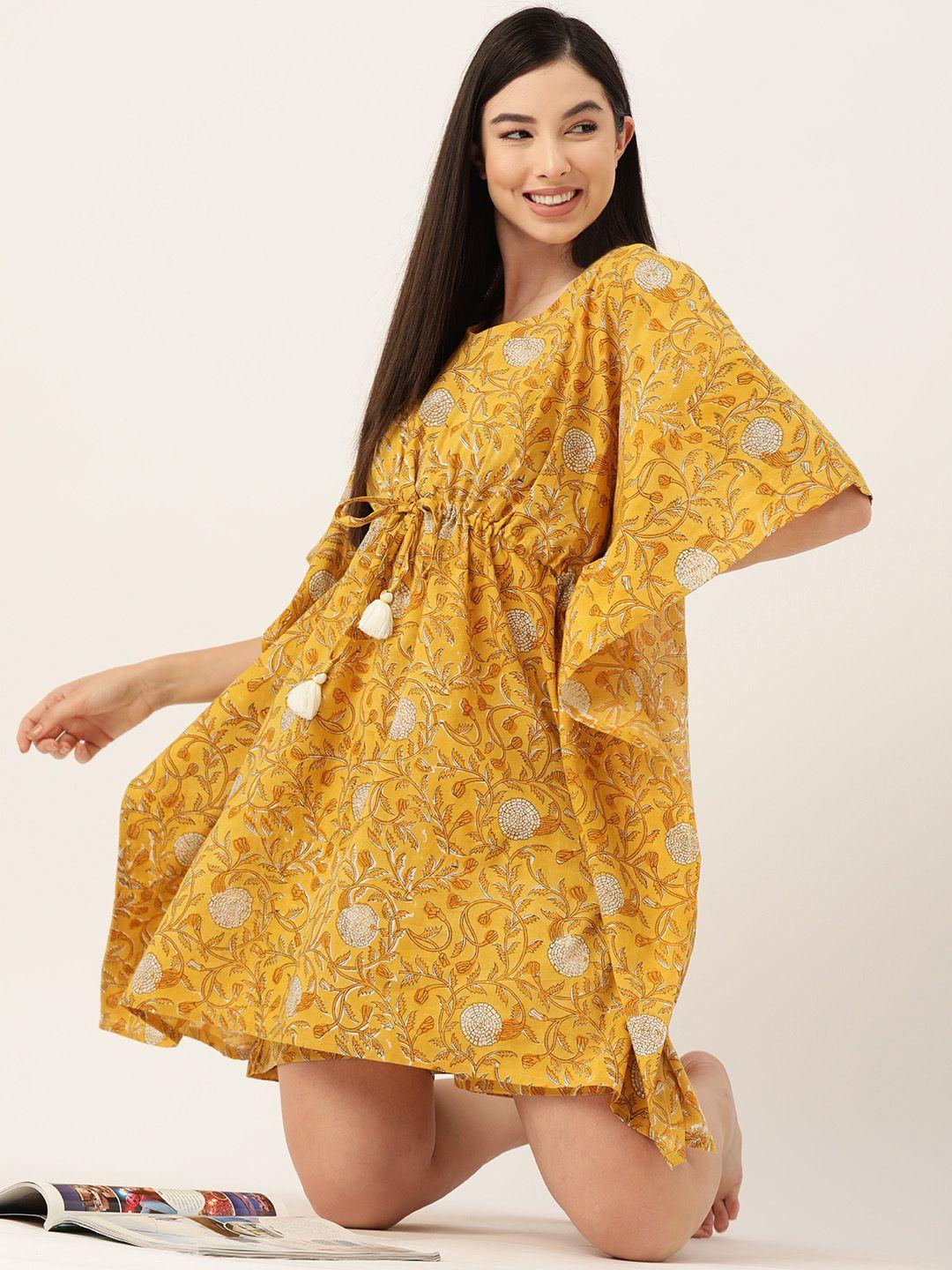 etc women floral printed cotton night suit