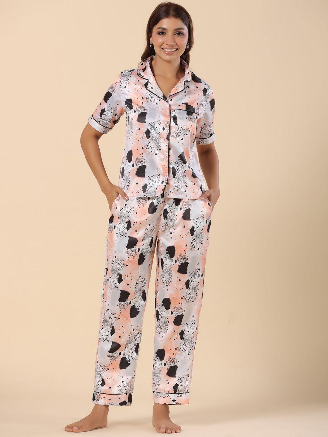 etc abstract printed night suit