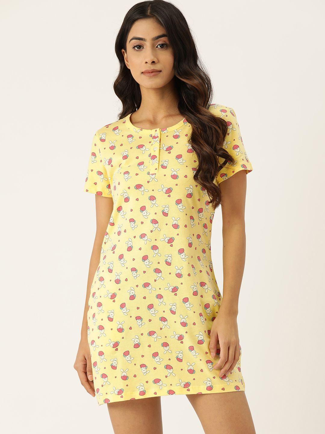 etc floral printed pure cotton nightdress