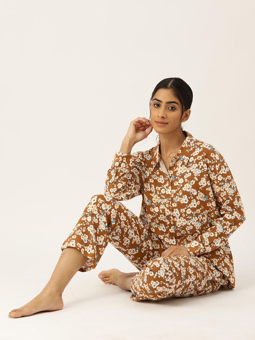 etc floral printed pyjama set