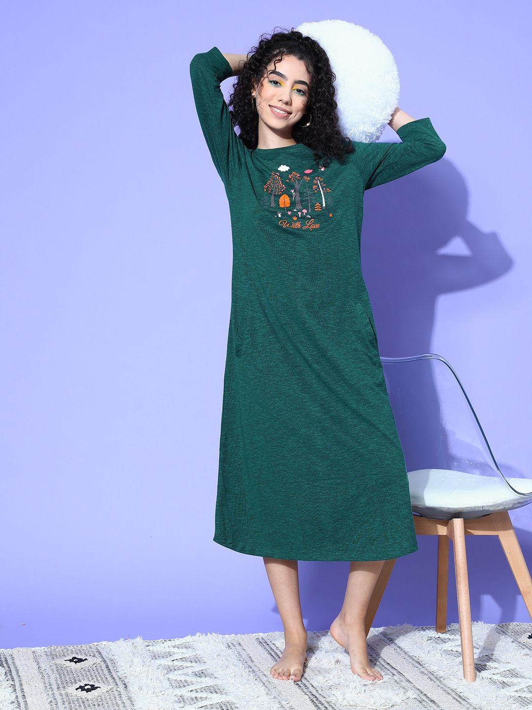 etc graphic printed t-shirt nightdress