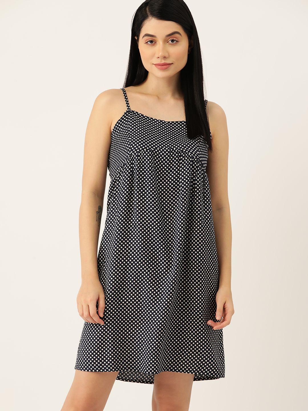 etc polka dots printed nightdress