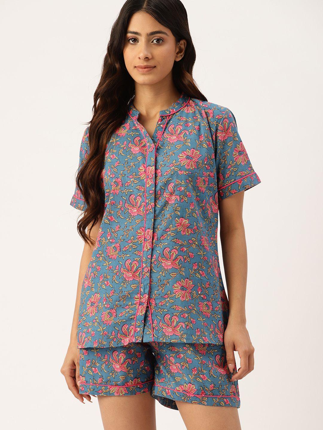 etc printed pure cotton night suit