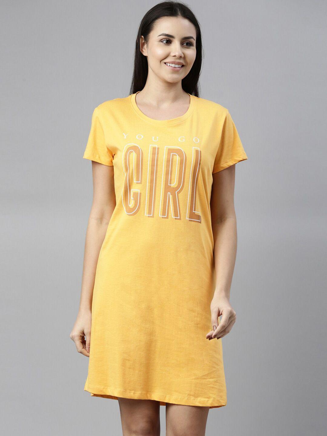 etc typography printed pure cotton nightdress