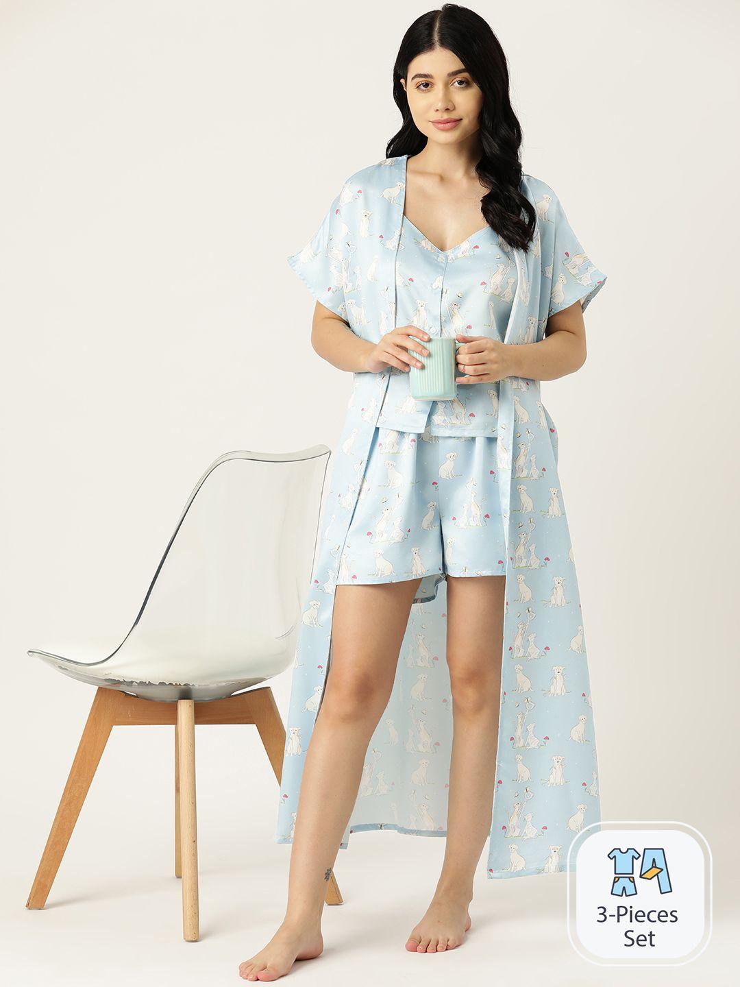 etc women conversational printed night suit