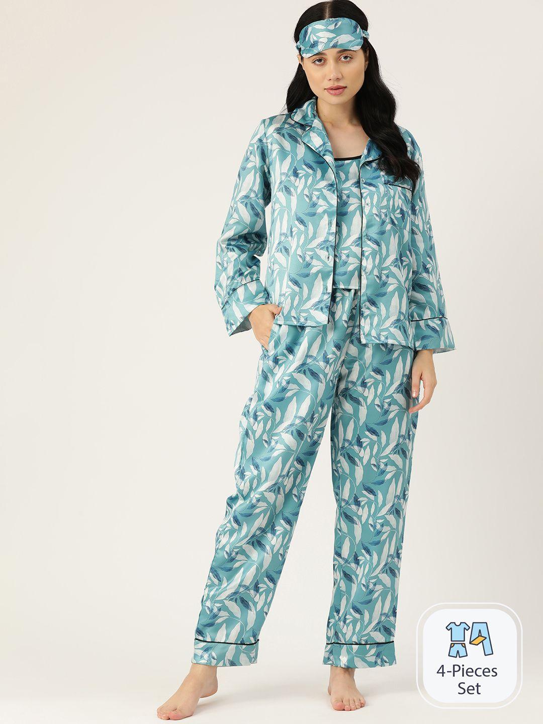 etc women floral printed night suit