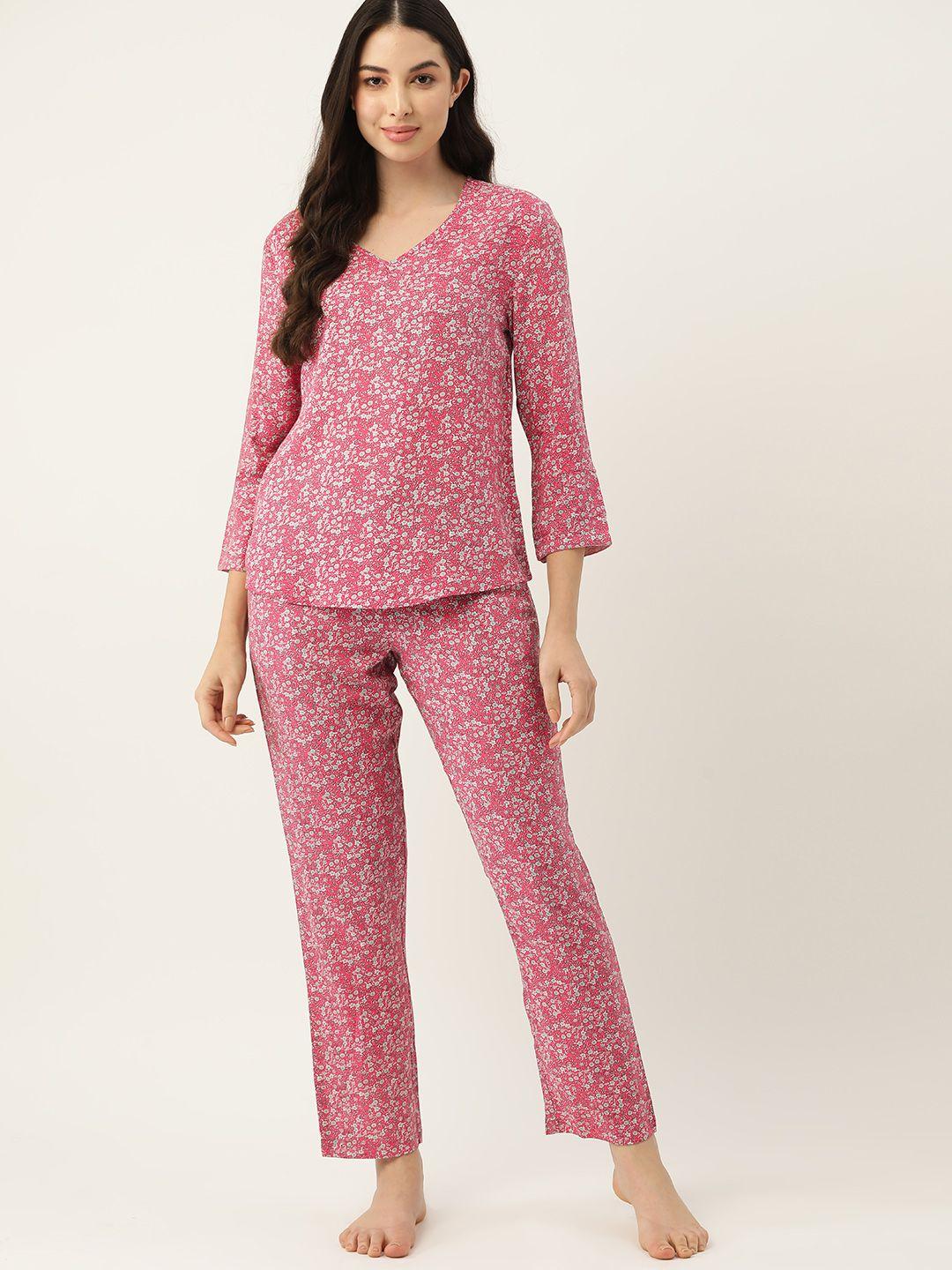 etc women floral printed pyjama set