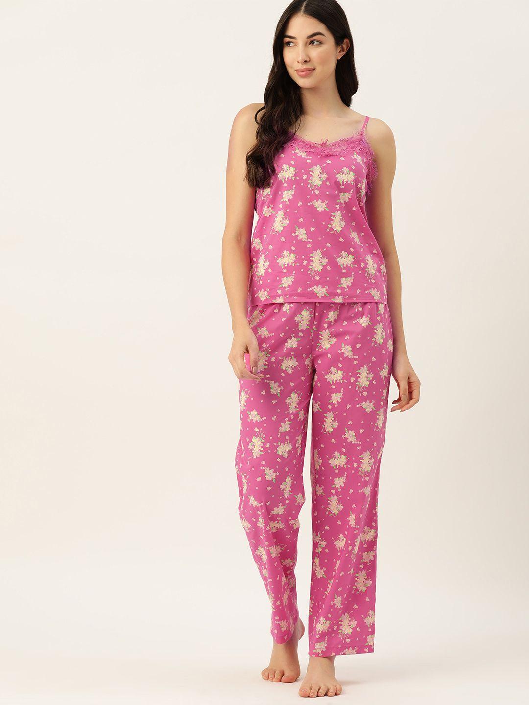 etc women printed cotton night suit