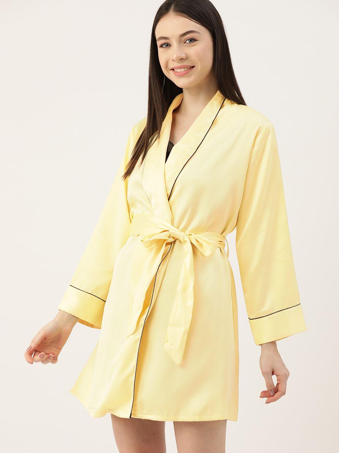 etc women solid mini robe