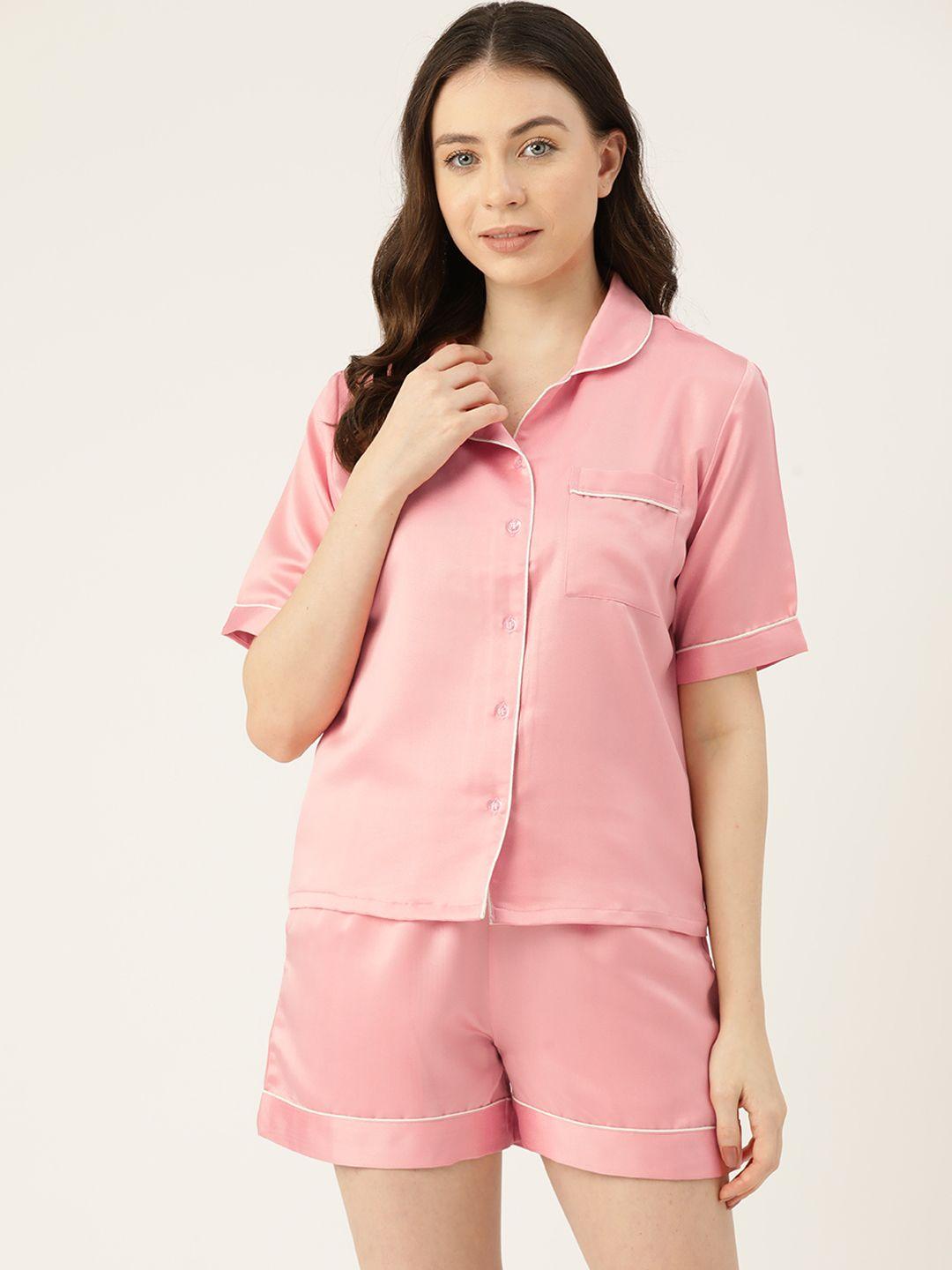 etc women solid night suit